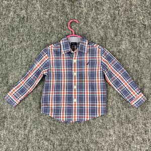 Nautica Dress‎ Shirt Boys 2T Toddler Button-Front Long-Sleeve Plaid Formal
